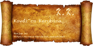Kovács Kerubina névjegykártya